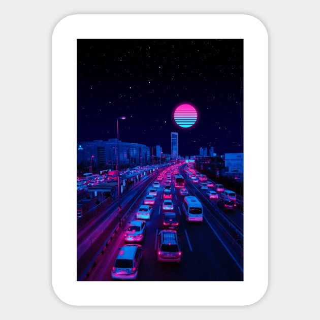 Neon Traffic Sticker by funglazie